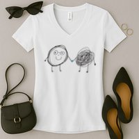 Connection. Calm With Chaos. Help Chaos With Connection. Women's V-Neck T-Shirt