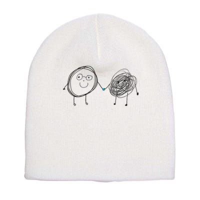 Connection. Calm With Chaos. Help Chaos With Connection. Short Acrylic Beanie
