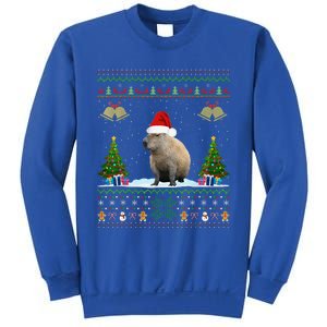 Capybara Christmas Xmas Lighting Santa Hat Sweatshirt