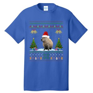 Capybara Christmas Xmas Lighting Santa Hat Tall T-Shirt