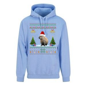 Capybara Christmas Xmas Lighting Santa Hat Unisex Surf Hoodie