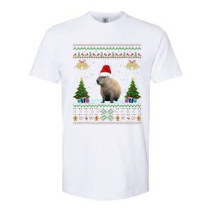 Capybara Christmas Xmas Lighting Santa Hat Softstyle CVC T-Shirt