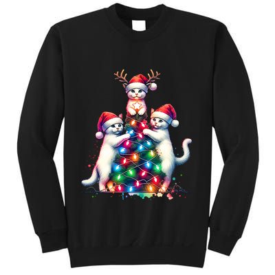 Christmas Cat Xmas Cats Christmas Cat Lover Sweatshirt