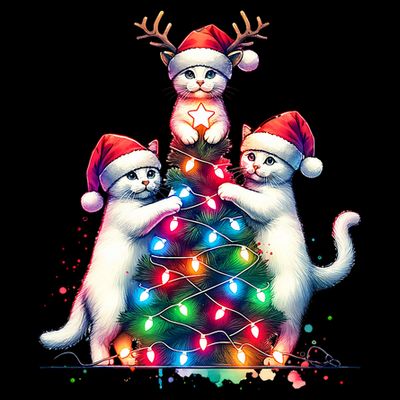 Christmas Cat Xmas Cats Christmas Cat Lover T-Shirt