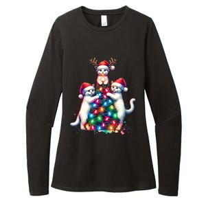 Christmas Cat Xmas Cats Christmas Cat Lover Womens CVC Long Sleeve Shirt