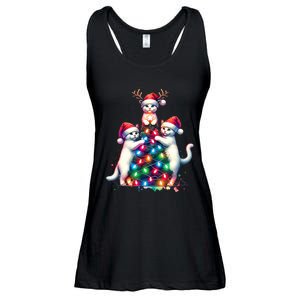 Christmas Cat Xmas Cats Christmas Cat Lover Ladies Essential Flowy Tank