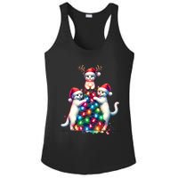 Christmas Cat Xmas Cats Christmas Cat Lover Ladies PosiCharge Competitor Racerback Tank