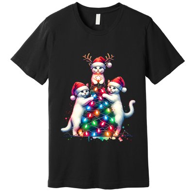 Christmas Cat Xmas Cats Christmas Cat Lover Premium T-Shirt