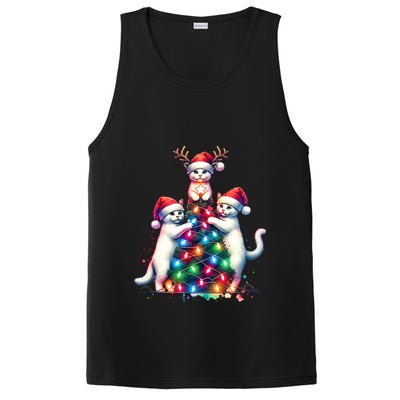 Christmas Cat Xmas Cats Christmas Cat Lover PosiCharge Competitor Tank