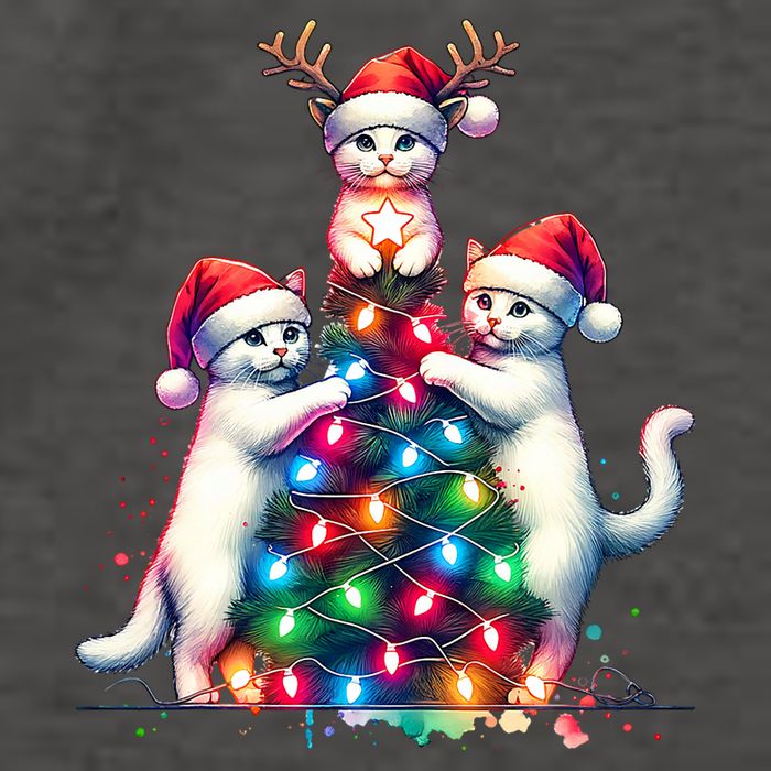 Christmas Cat Xmas Cats Christmas Cat Lover Vector Backpack