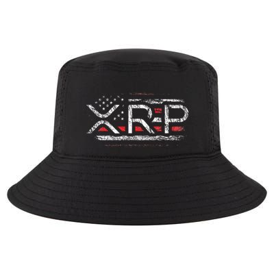 Crypto Currency Xrp Cryptocurrency American Flag Xrp Cool Comfort Performance Bucket Hat