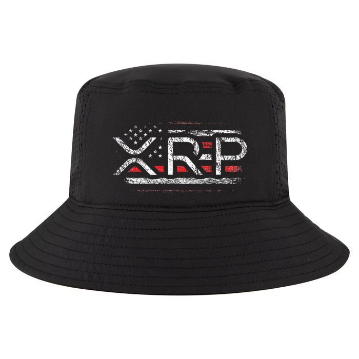 Crypto Currency Xrp Cryptocurrency American Flag Xrp Cool Comfort Performance Bucket Hat