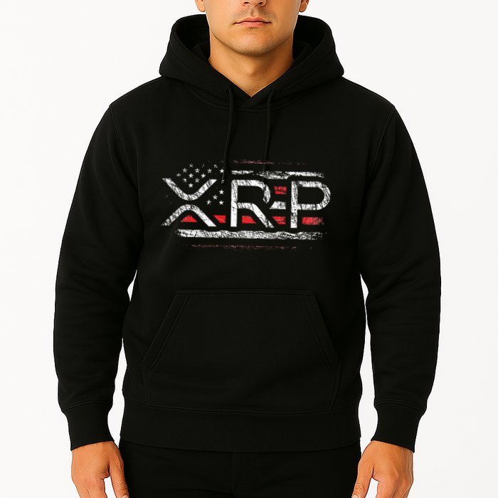 Crypto Currency Xrp Cryptocurrency American Flag Xrp Hoodie