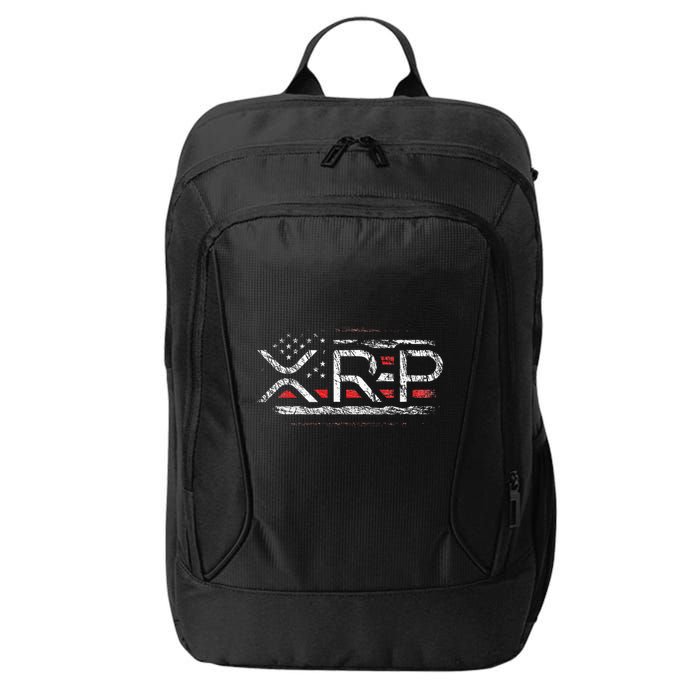 Crypto Currency Xrp Cryptocurrency American Flag Xrp City Backpack