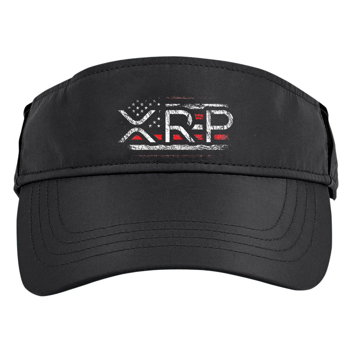 Crypto Currency Xrp Cryptocurrency American Flag Xrp Adult Drive Performance Visor