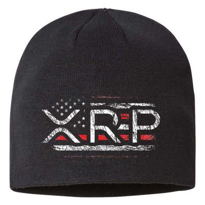 Crypto Currency Xrp Cryptocurrency American Flag Xrp Sustainable Beanie