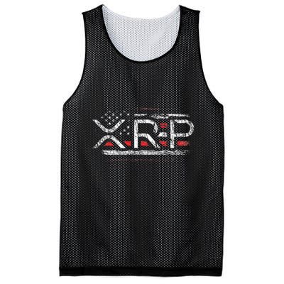 Crypto Currency Xrp Cryptocurrency American Flag Xrp Mesh Reversible Basketball Jersey Tank