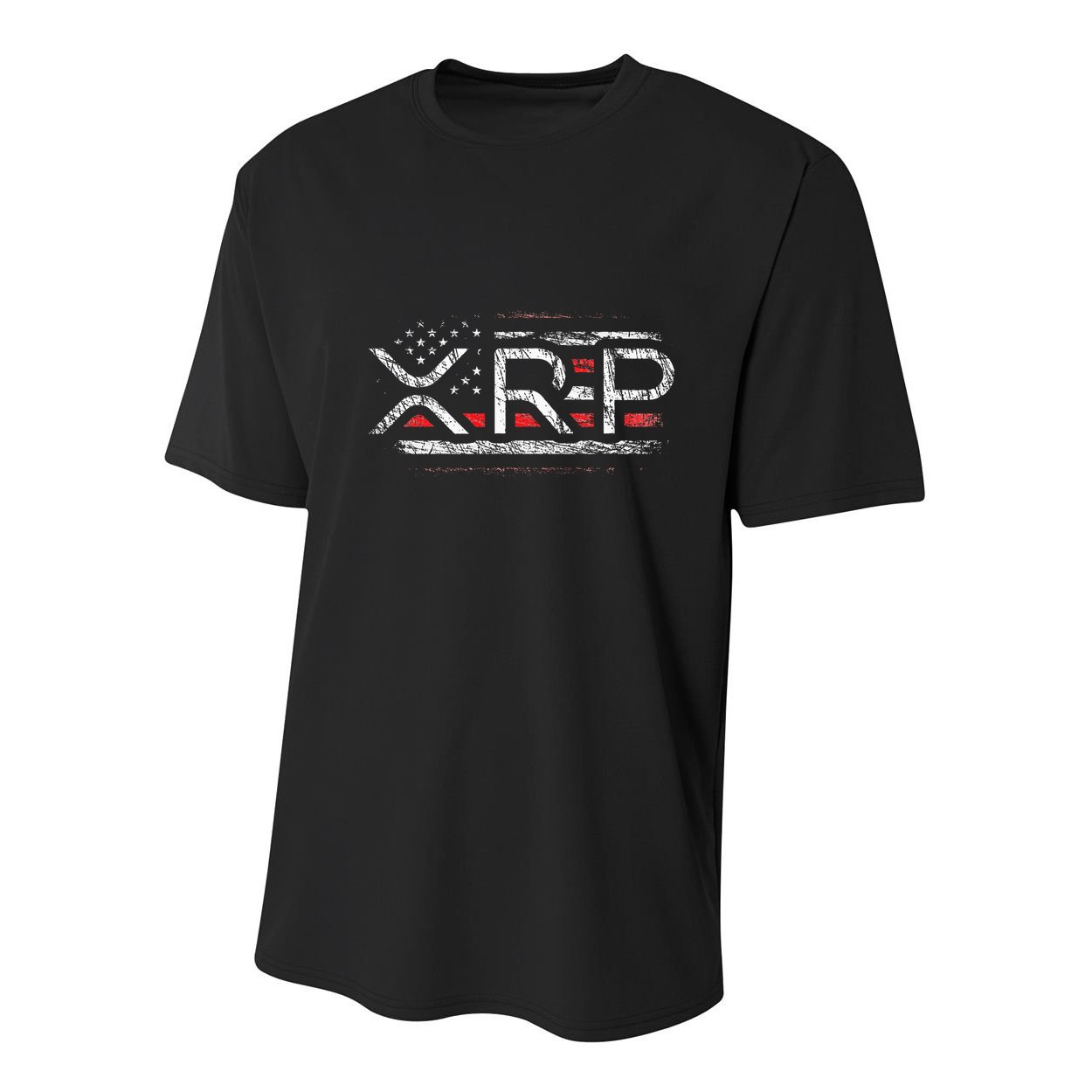 Crypto Currency Xrp Cryptocurrency American Flag Xrp Youth Performance Sprint T-Shirt