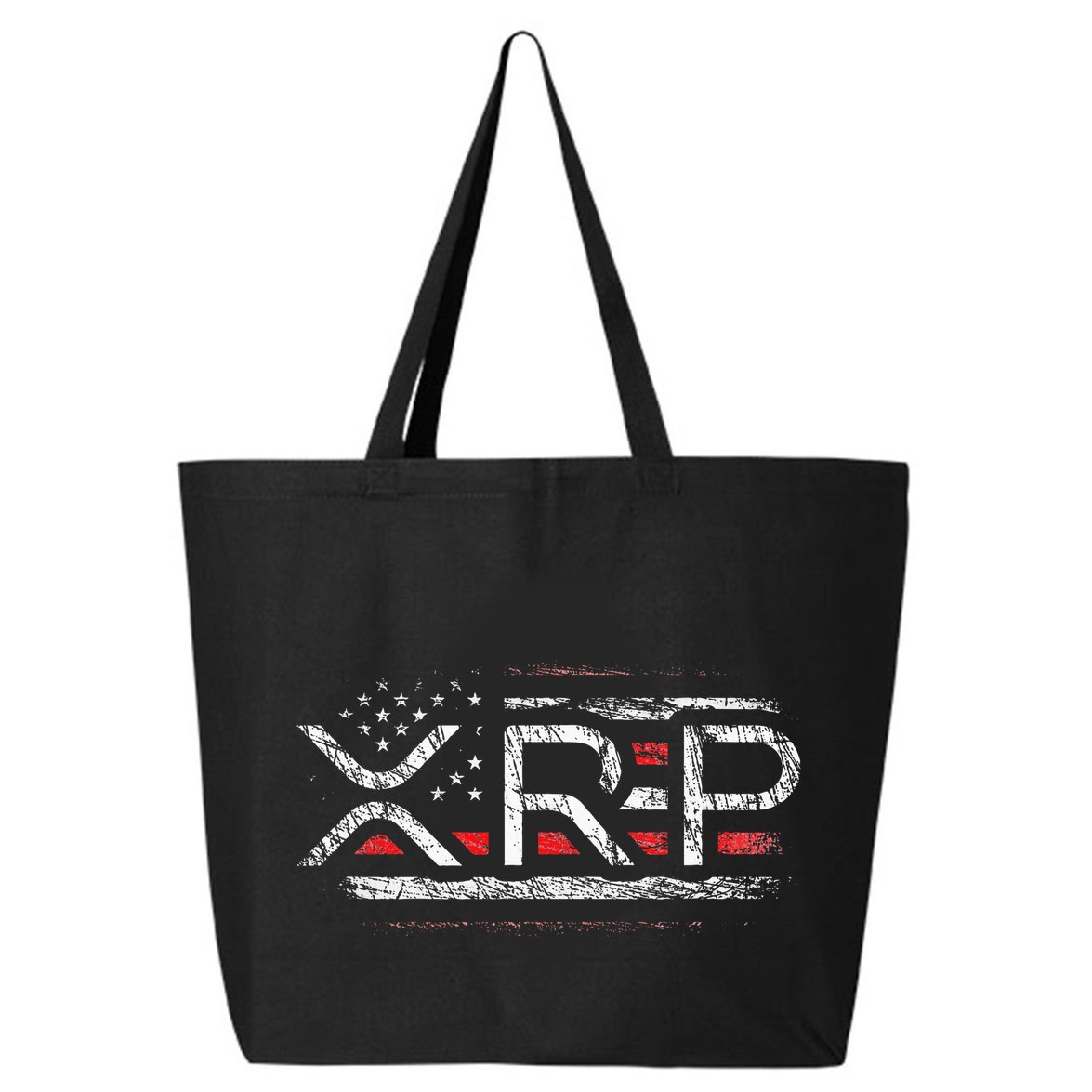 Crypto Currency Xrp Cryptocurrency American Flag Xrp 25L Jumbo Tote
