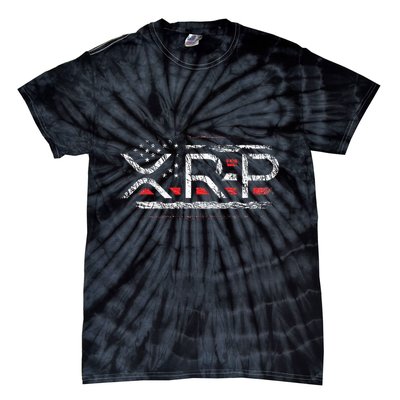 Crypto Currency Xrp Cryptocurrency American Flag Xrp Tie-Dye T-Shirt