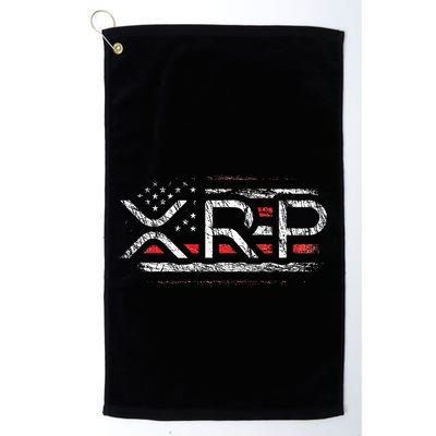 Crypto Currency Xrp Cryptocurrency American Flag Xrp Golf Towel