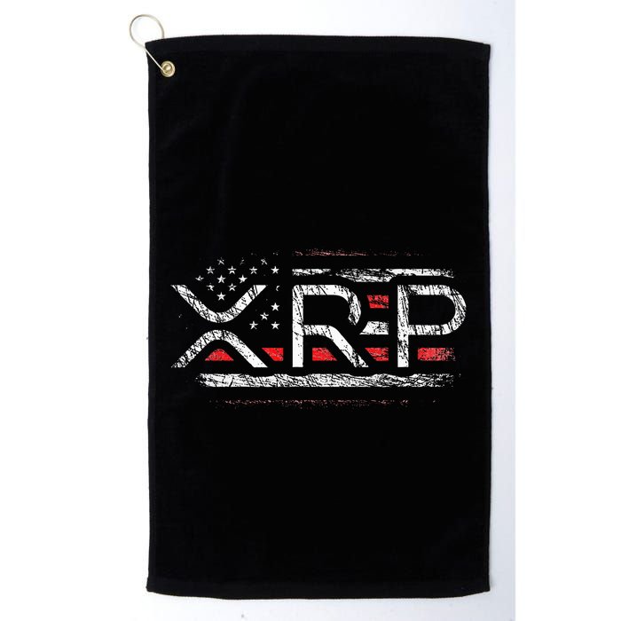 Crypto Currency Xrp Cryptocurrency American Flag Xrp Golf Towel