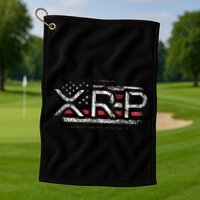 Crypto Currency Xrp Cryptocurrency American Flag Xrp Golf Towel