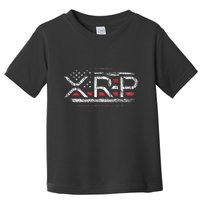 Crypto Currency Xrp Cryptocurrency American Flag Xrp Toddler T-Shirt