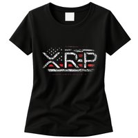 Crypto Currency Xrp Cryptocurrency American Flag Xrp Womens T-Shirt