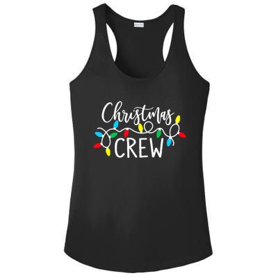 Christmas Crew Xmas Lights Pajama Happy Holiday Boy Girl Ladies PosiCharge Competitor Racerback Tank