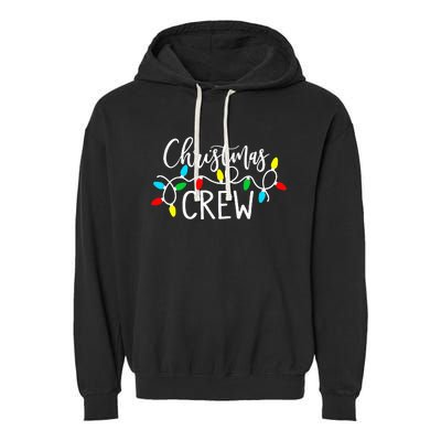 Christmas Crew Xmas Lights Pajama Happy Holiday  Garment-Dyed Fleece Hoodie