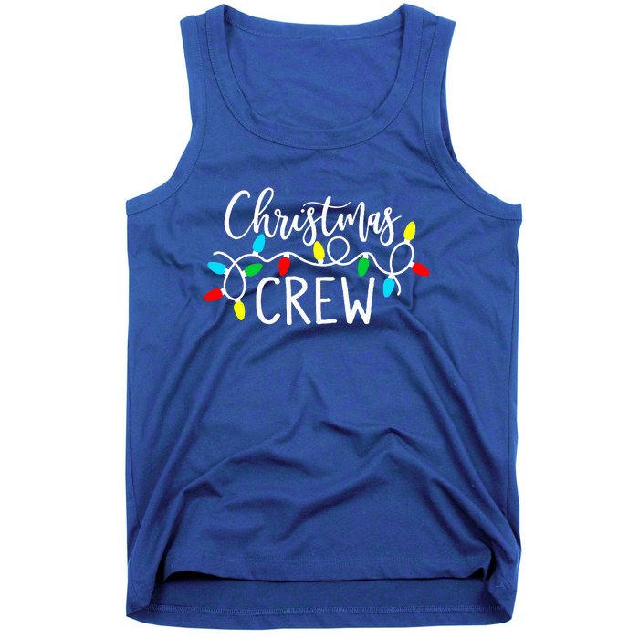 Christmas Crew Xmas Lights Pajama Happy Holiday  Tank Top