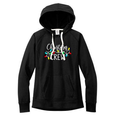 Christmas Crew Xmas Lights Pajama For Boy Girl Gift Happy Holiday Women's Fleece Hoodie