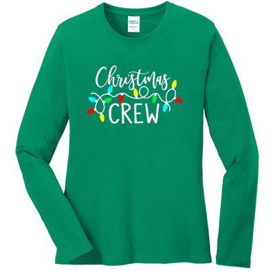 Christmas Crew Xmas Lights Pajama For Boy Girl Gift Happy Holiday Ladies Long Sleeve Shirt