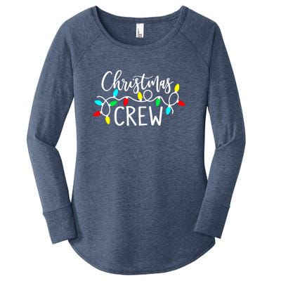 Christmas Crew Xmas Lights Pajama For Boy Girl Gift Happy Holiday Women's Perfect Tri Tunic Long Sleeve Shirt