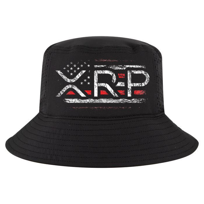 Crypto Currency Xrp Cryptocurrency American Flag Xrp Cool Comfort Performance Bucket Hat