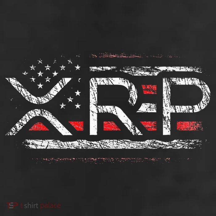 Crypto Currency Xrp Cryptocurrency American Flag Xrp 7 Panel Mesh Trucker Snapback Hat