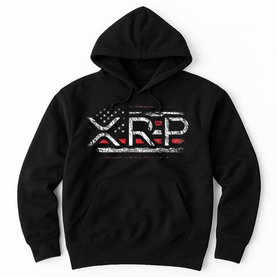 Crypto Currency Xrp Cryptocurrency American Flag Xrp Hoodie