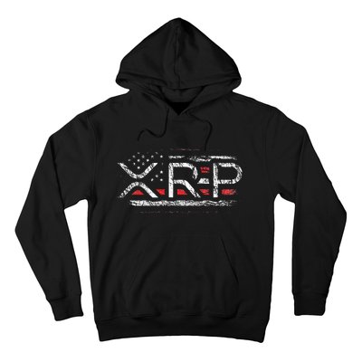 Crypto Currency Xrp Cryptocurrency American Flag Xrp Hoodie