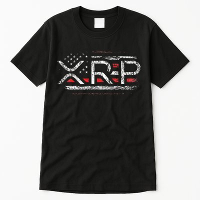 Crypto Currency Xrp Cryptocurrency American Flag Xrp Tall T-Shirt