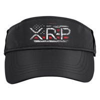 Crypto Currency Xrp Cryptocurrency American Flag Xrp Adult Drive Performance Visor