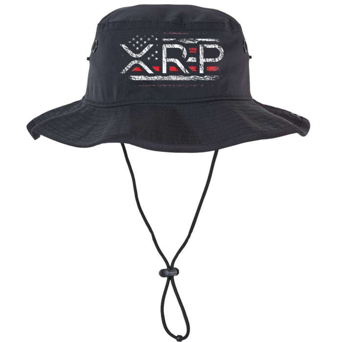 Crypto Currency Xrp Cryptocurrency American Flag Xrp Bucket Hat