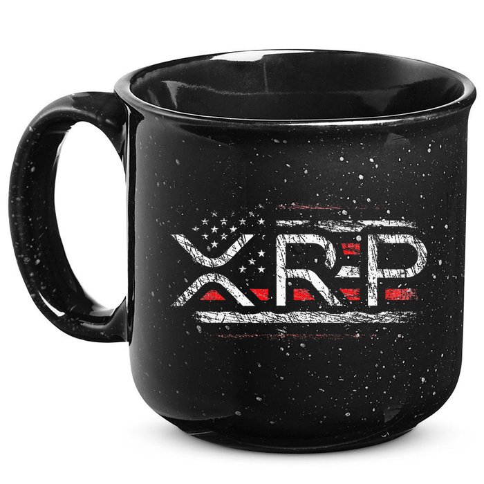 Crypto Currency Xrp Cryptocurrency American Flag Xrp 15oz Campfire Ceramic Mug