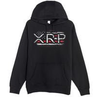 Crypto Currency Xrp Cryptocurrency American Flag Xrp Premium Pullover Hoodie