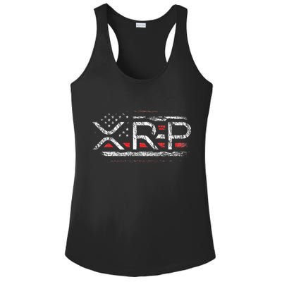 Crypto Currency Xrp Cryptocurrency American Flag Xrp Ladies PosiCharge Competitor Racerback Tank