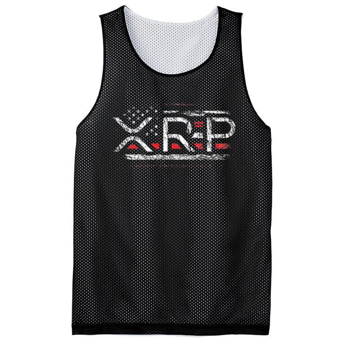 Crypto Currency Xrp Cryptocurrency American Flag Xrp Mesh Reversible Basketball Jersey Tank