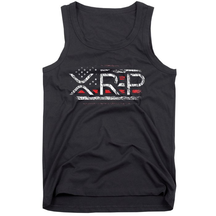 Crypto Currency Xrp Cryptocurrency American Flag Xrp Tank Top