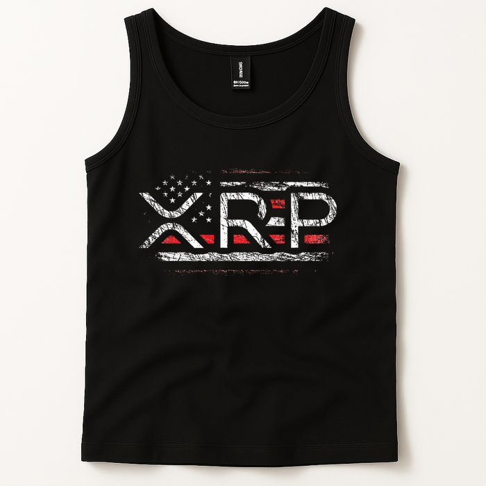 Crypto Currency Xrp Cryptocurrency American Flag Xrp Tank Top