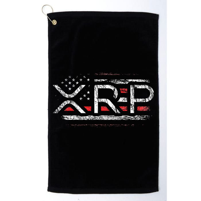 Crypto Currency Xrp Cryptocurrency American Flag Xrp Golf Towel