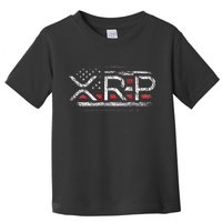 Crypto Currency Xrp Cryptocurrency American Flag Xrp Toddler T-Shirt
